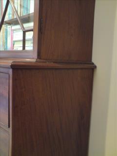 George III mahogany and glazed antique breakfront secretaire bookcase5.jpg